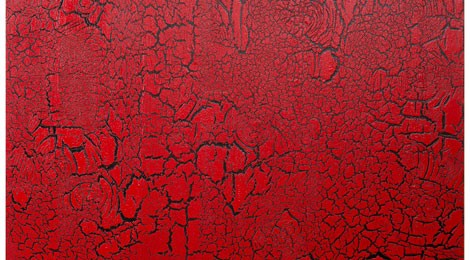 Ed Moses, Red Over Black, 2012. Courtesy of Patrick Painter Inc.