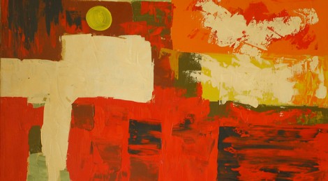 Abstract painting that made Frank even later for work, only $15