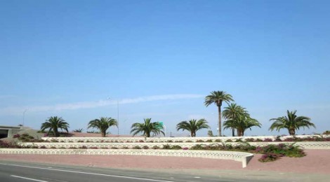 Concrete Island at the interchanges between the 91, 215, and 60 freeways, Riverside, California. Photo by Naida Osline