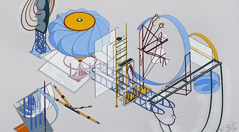 Alice Aycock, Hoodo (Laura) From the Series, “How to Catch and Manufacture Ghosts" –Vertical & Horizontal Cross-sections of the Ether Wind (1981), 1990/2012.
