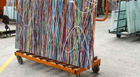 Pascal Dombis, Digital print on 3-componant glass panels, prototype for public artwork for Strasbourg, France