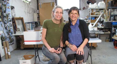 Rebecca Ripple, Kim Abeles. Photo by Carol Cetrone.
