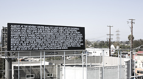 Robert Montgomery, Above the Streets, 2014. Photo by Olivier Chatard.