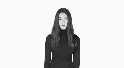 Laura London, Girl - Black Dress White Backdrop, 2015