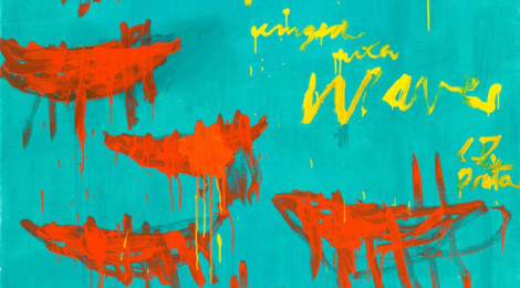 Cy Twombly, Leaving Paphos Ringed with Waves, 2014.