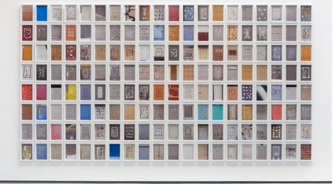 Cuneiform, 2015, inkjet prints, 160 prints, each: 11 5/8 x 8 1/4 x 1 5/16 inches (29.5 x 21 x 3.3 cm), installation dimensions: 99 3/4 x 186 1/2 x 1 5/16 inches