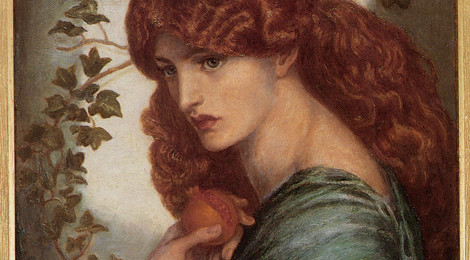 Dante Gabriel Rossetti, Jane Morris and the Pomegranate, 1874. (detail)