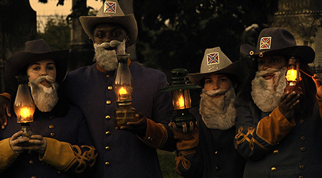 William Pope.L, Reenactor, 2012, video still, courtesy of the artist and Mitchell-Innes & Nash, New York.