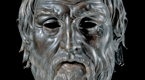 Portrait of a Poet, “The Arundel Head,” 200-1 B.C., bronze and copper. Image courtesy of and © the Trustees of the British Museum