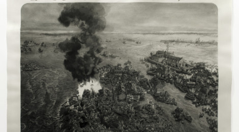 Eric Petitti,
The Fall of the Great Southern Flotilla Natori (2014), courtesy of the artist and CB1 Gallery.