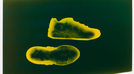 Farrah Karapetian, Accessory to Protest: Sneakers, 2011, Chromogenic photogram, 24 x 30”, Unique, courtesy of the artist and Von Lintel Gallery