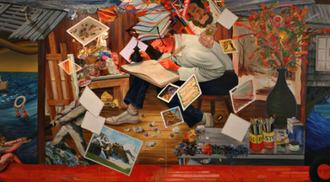 Nicole Eisenman, Progress Real and Imagined, panel 1, 2006, (detail)
