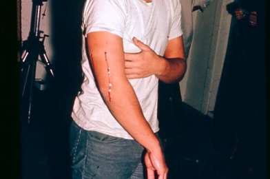 Chris Burden after Shoot.