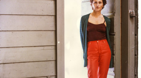 Felsen at her Rosamund Felsen Gallery, 669 N. La Cienega Blvd., LA, early ’80s.