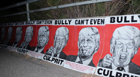 Robbie Conal posters in Los Angeles, June 2016, photo by Thomas Mignone.