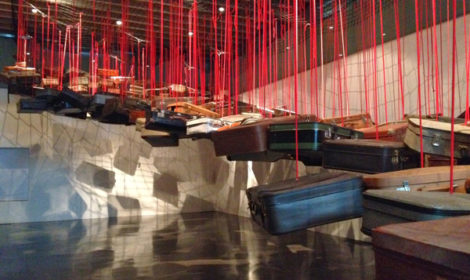 "Accumulation: Searching for Destination” by Chiharu Shiota
from Galerie Daniel Templon.