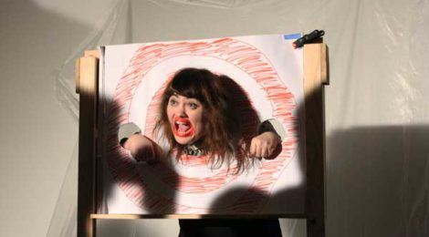 From performance, Taking Stock in Yourself, at Los Angeles Contemporary Archive, photo by Michael Niemetz, 2014