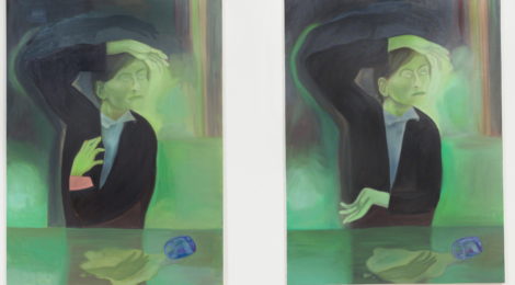 Jill Mulleady, The Green Room, I (2017); The Green Room, II (2017), ©Jill Mulleady, courtesy of the artist and Freedman Fitzpatrick Gallery, Los Angeles.