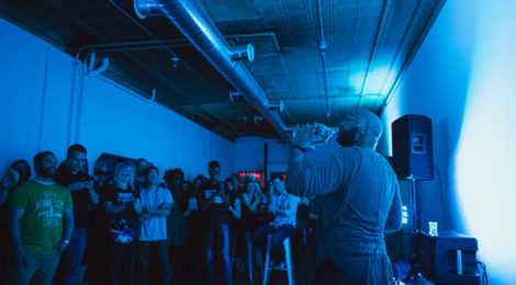 P.O.S performs, photo by Zoe Prinds-Flash.