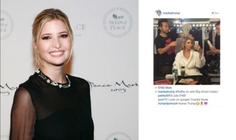Ivanka Trump with her Richard Prince piece.