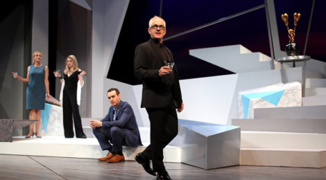 Susannah Schulman Rogers, Annie Abrams, Aubrey Deeker and Danny Scheie in South Coast Repertory's 2017 production of The Monster Builder by Amy Freed. Photo by Debora Robinson/SCR.