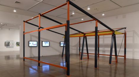 Estudio Teddy Cruz + Forman, Mecalux Retro-fit: Framework for Incremental Housing, installation view, 2017, ©Estudio Teddy Cruz + Forman, courtesy of the artists and OCMA