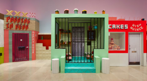 Salon of Beauty, 2011, cardboard, paper, site-specific installation commissioned by Rice Gallery, Houston, photo by Nash Baker