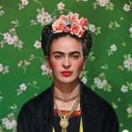 Frida Kahlo on White Bench photograph by Nickolas Muray