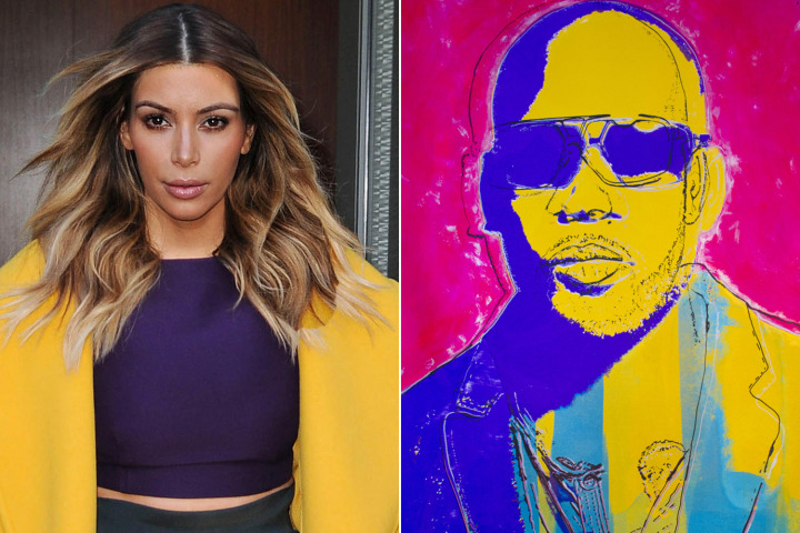 Monica Warhol's next project: Kim Kardashian. The cousin of the famous pop star has painted several celebrities, like rapper Flo Rida (right) Photo: Film Magic (left) and Monica Warhol (right)
