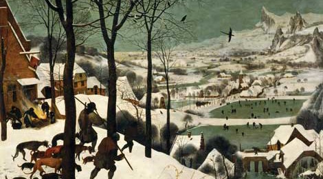 Pieter Bruegel the Elder, The Hunters in the Snow (Winter),1565 (detail).