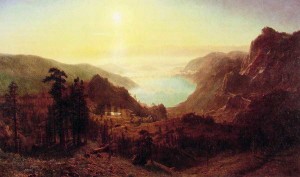Albert Bierstadt, "Donner Lake from the Summit," 1873 