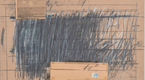 Cy Twombly, Spoleto Festival, 1980. Mixed media collage. 39 3/4 x 27 7/8 inches.