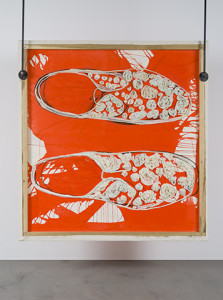 Donna Nelson, Shoe Painting (2011), courtesy of the artist and Michael Benevento.