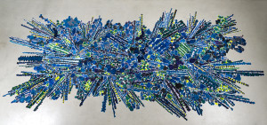 Polly Apfelbaum, Blue Joni (2016), courtesy of the artist and Michael Benevento.