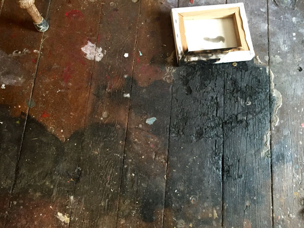 The floor of Catherine Howe’s studio, Germantown, 2011, courtesy of the artist.