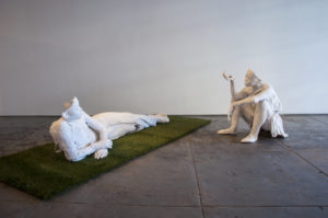 Karon Davis, “Pain Management,” installation view, courtesy of the artist and Wilding Cran.
