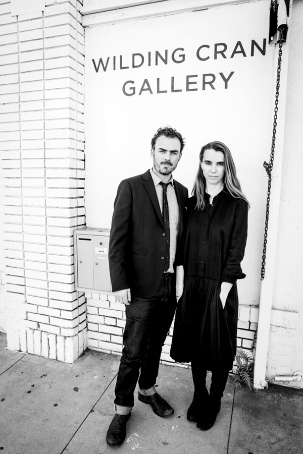 Anthony Cran and Naomi deLuce Wilding in front of their gallery in DTLA, photo by Austin Irving.