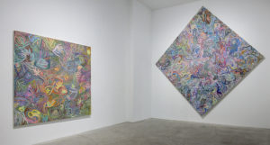 Gary Lang, "Rising," installation view (Water Twister and Water #2), courtesy of the artist and Ace Gallery.