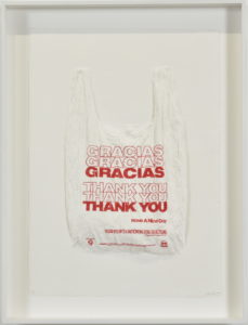 Analia Saban, GRACIAS GRACIAS GRACIAS THANK YOU THANK YOU THANK YOU Have a Nice Day Plastic Bag, 2016.