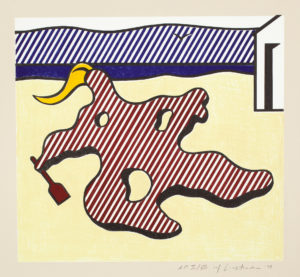 Roy Lichtenstein, Nude on Beach, from the Surrealist Series, 1978. Collection of the Jordan Schnitzer Family Foundation. ©Estate of Roy Lichtenstein / Gemini G.E.L. 