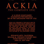 14-Hour Sound Performance ACKIA at Idyllwild Arts