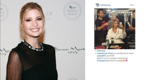 Ivanka Trump with her Richard Prince piece.