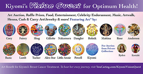Art Auction, Raffle Prize, Food & Fun: Kiyomi's Vision Quest for Optimum Health!