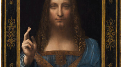 Leonardo da Vinci, Salvator Mundi, c.1500, oil on walnut, 25.8 x 19.2 in.