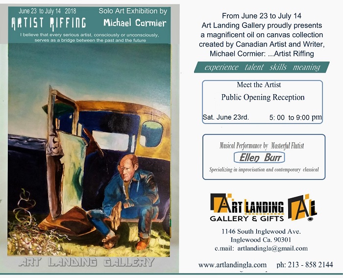 “Artist Riffing” Solo Art Exhibition. by Michael Cormier