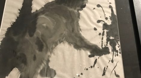 Anita Wong, "Playful Ink" (2017), Black calligraphy ink on paper