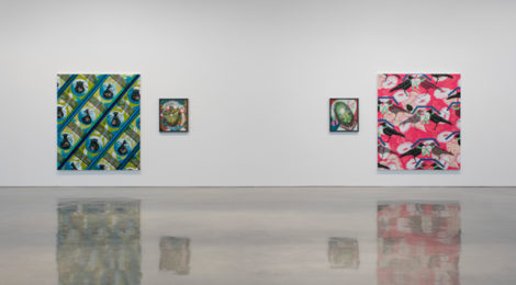 Installation view of Lari Pittman, “Portraits of Textiles & Portraits of Humans” at Regen Projects, Los Angeles. September 15 – October 27, 2018. Photo: Brian Forrest, Courtesy Regen Projects, Los Angeles