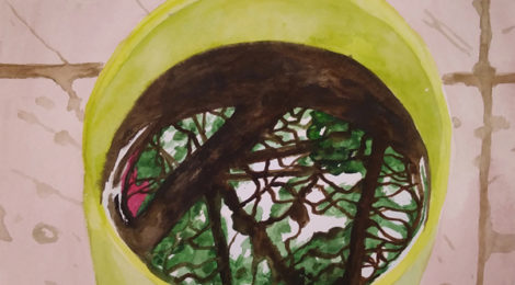 Doug Harvey, Cup of Coffee, 2003, watercolor on paper 24 x 18 in.