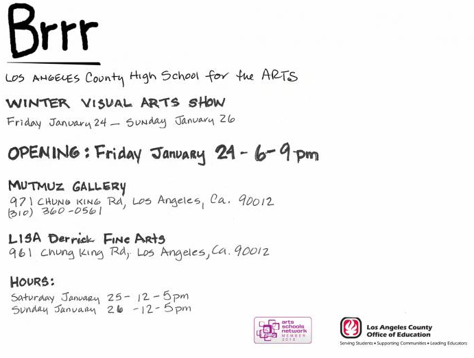BRRRR! LACHSA Winter Visual Arts Show Reception