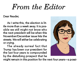 From the Editor November/December 2020; Issue 2, Volume 15